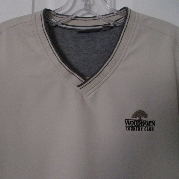 Ashworth Mens L/S Woodhaven Golf Club Palm Desert V-Neck Windbreaker NWOT - Med. - Picture 3 of 3